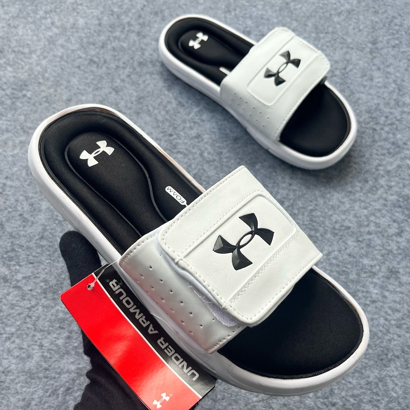 UNDER-ARMR-IGNIT-V-SLIDES-WHITE