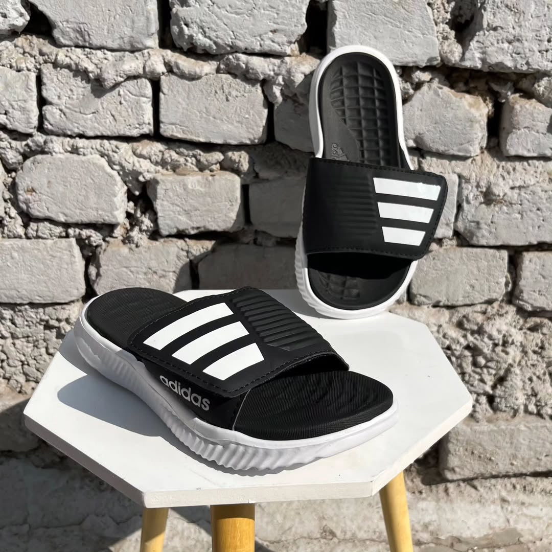 ADIDS-ALFABOUNCE-2.0- SLIDES-BLACK WHITE