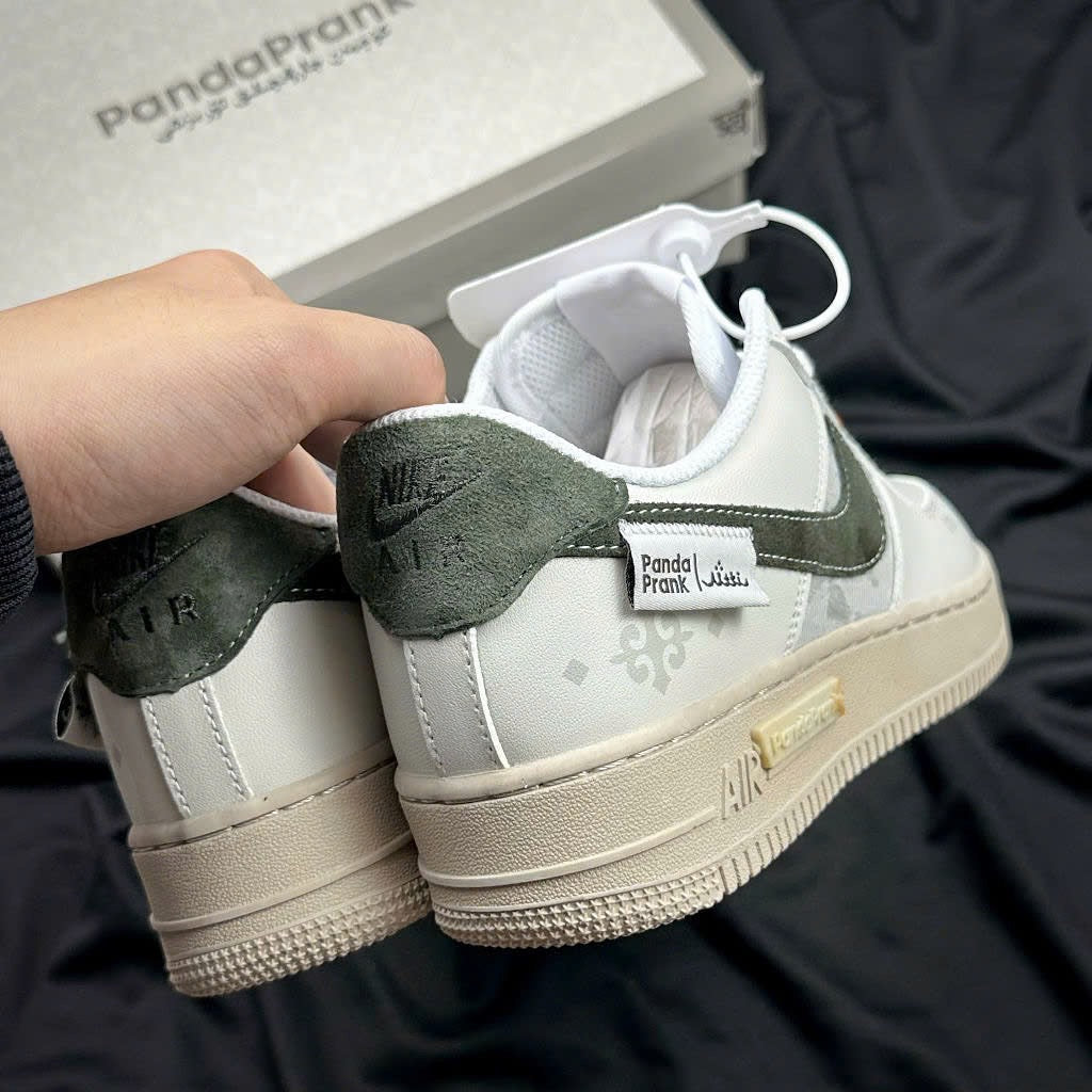 NIK AF 1 x PANDA PRANK (MOSS GREEN)