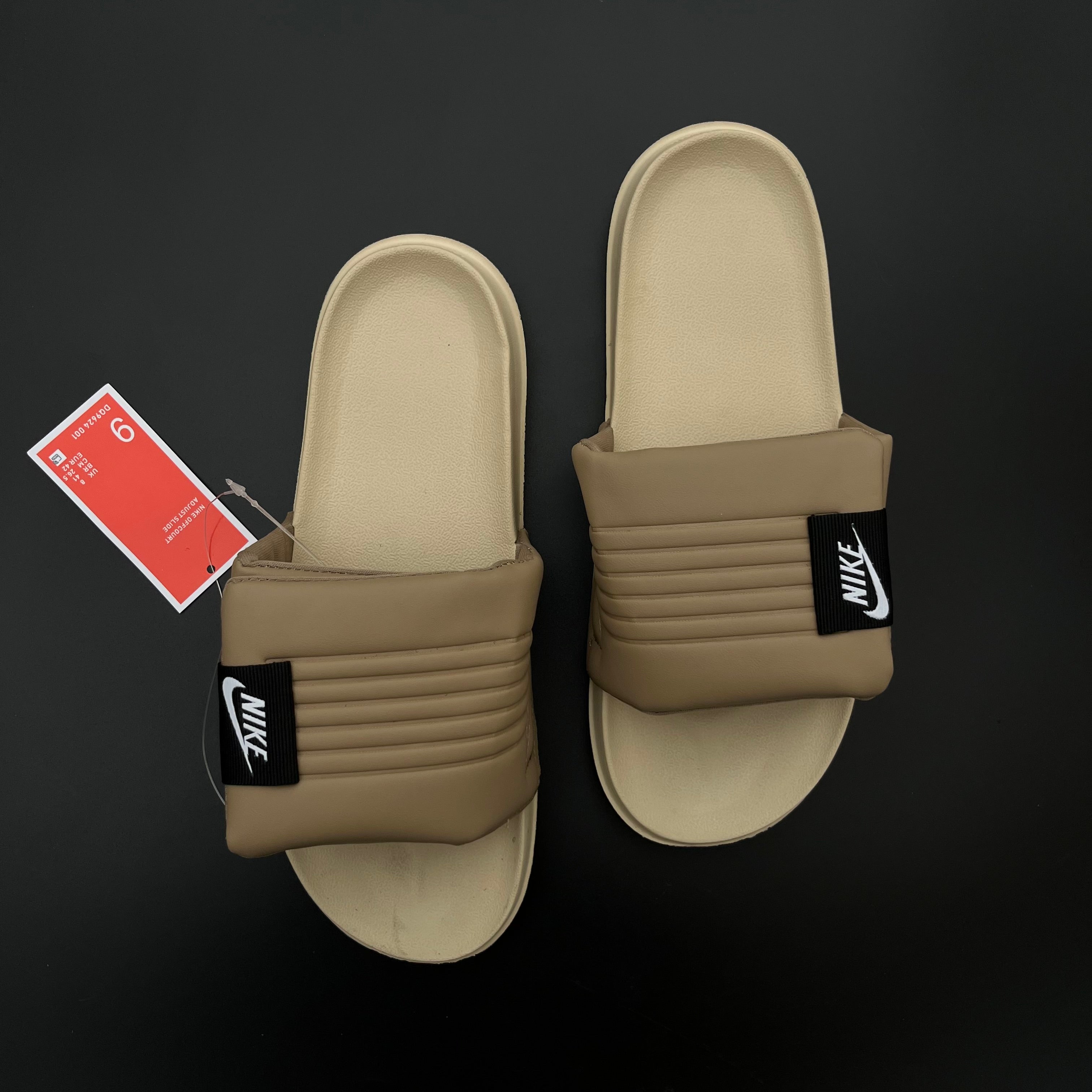 NIK-ADJST-SLIDES-BEIGE OLIVE