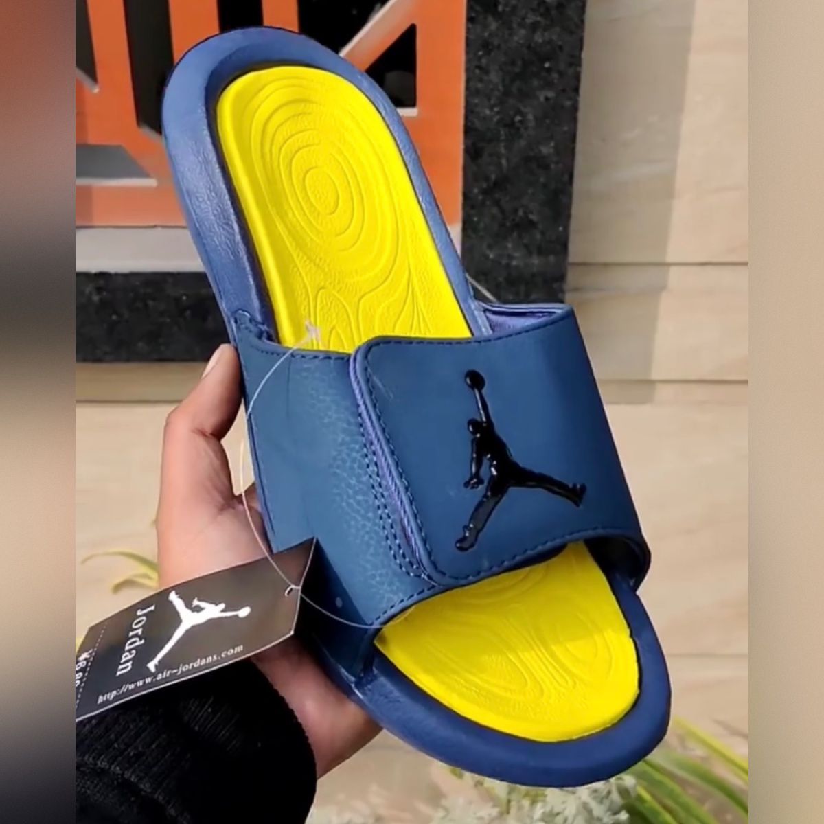 HYDRO6-SLIDES-NAVY/YELLOW