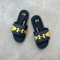 UA-SOFTFOAM-SLIDES-BLACK GOLDEN