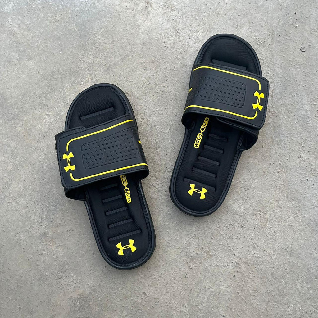 UA-PLAYRIDE-SLIDES-BLACK GOLDEN