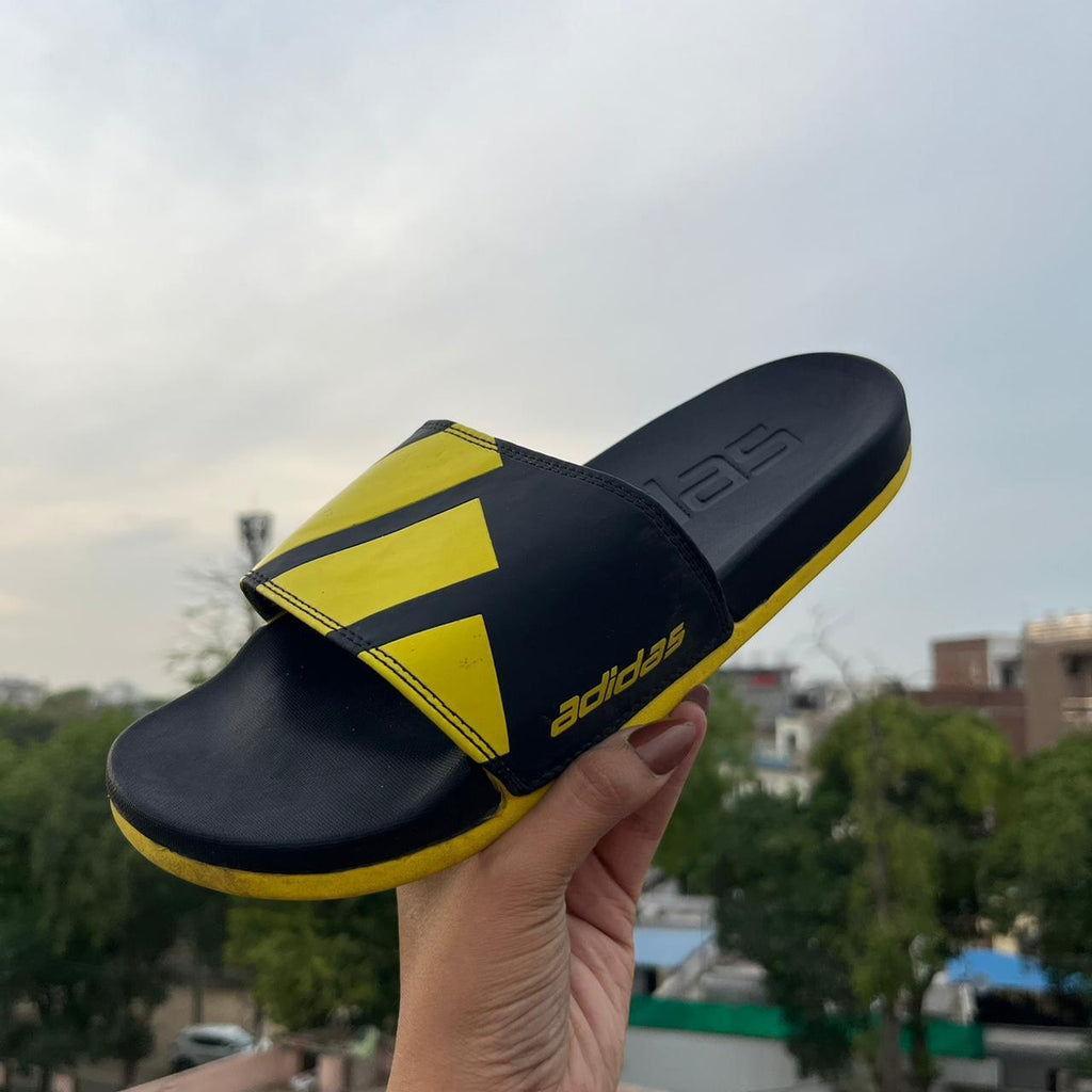 ADIDS-CLOUDFOM-SLIDES (BLACK-YELLOW)